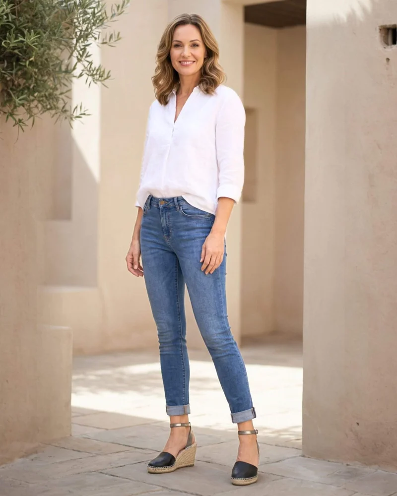 SHOEQ Carla Espadrille Wedge